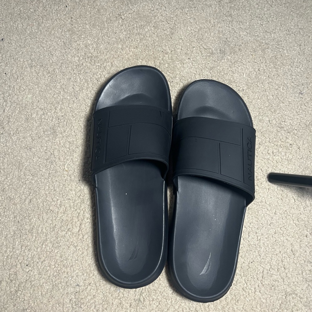Nautica Dark Gray Slide Sandals